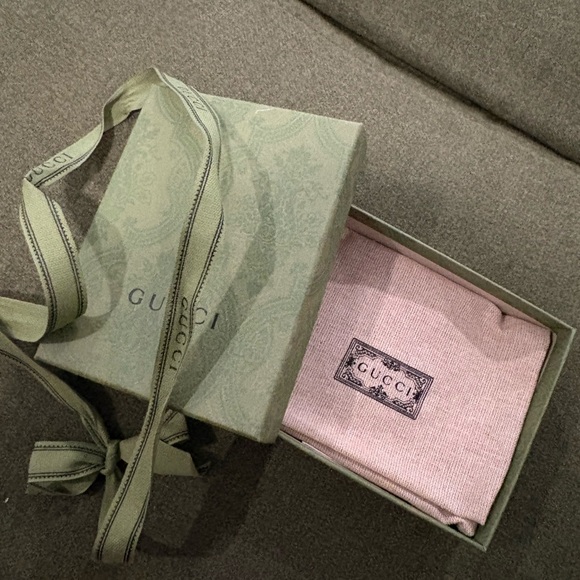 Gucci GG Marmont Keychain Wallet Dusty Pink Leather - Picture 9 of 12